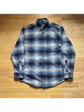 Pendleton Mason Brown Plaid Button Down Flannel Shirt Mens Medium Casual Outdoor